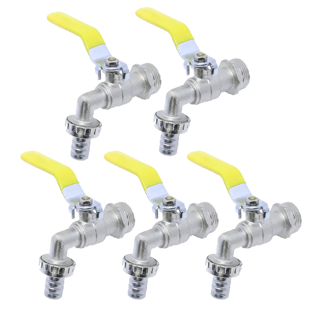 Kit 5 Torneiras Para Jardim Esfera De Metal 3/4 Polegada Oz em Oferta na Shopee