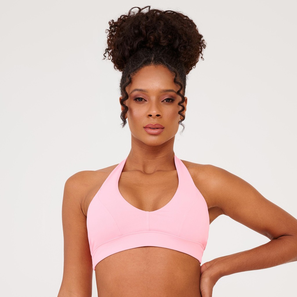 Top Frente Única Rosa Princess Poliamida Soft Com Bojo em Oferta na Shopee