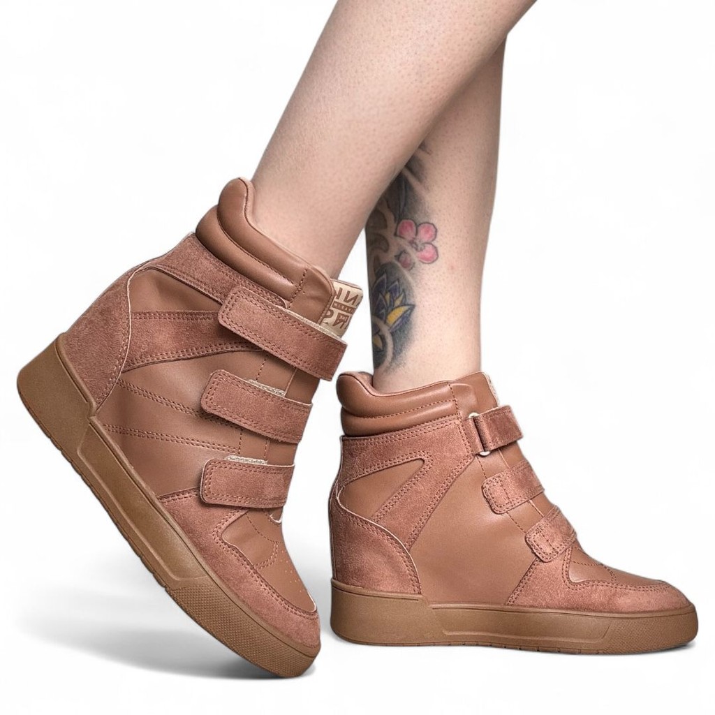 Sneaker Cacau Retrô Anabela Embutida Ramarim 2591202-5 em Oferta na Shopee