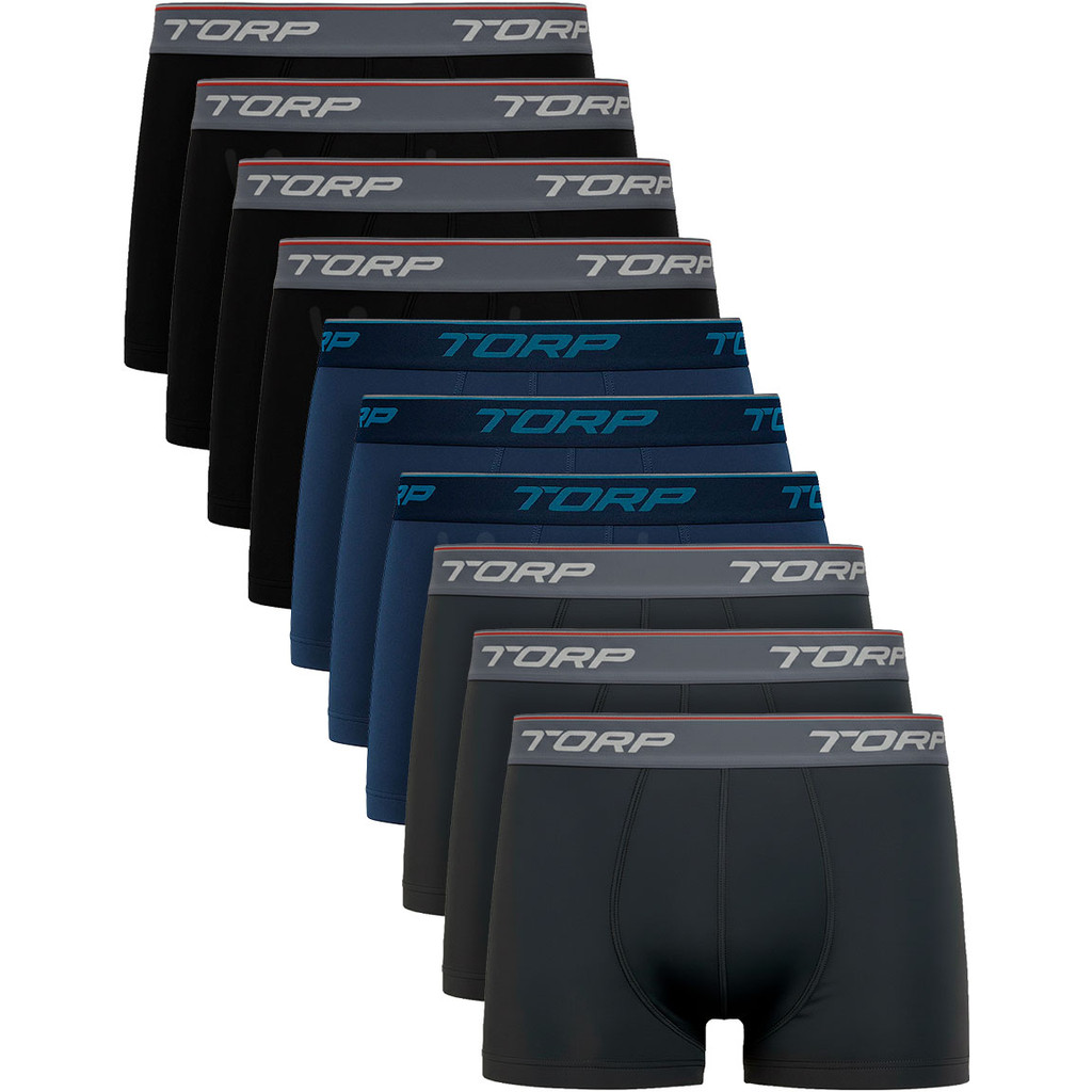 Kit 10 Cuecas Box Boxer Masculina Microfibra Respirável Leve Confortável Torp Original