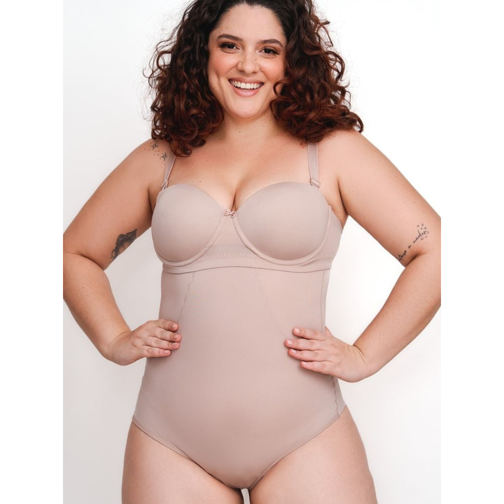 Body Tomara que Caia Fio Duplo Modelador Feminino Vi Lingerie 350828 em Oferta na Shopee