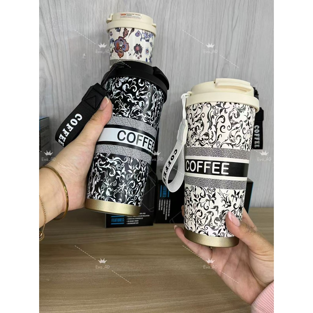 Caneca de café de aço inoxidável de 500ml, presente de aniversário, impressão 3D, várias cores disponíveis em Oferta na Shopee