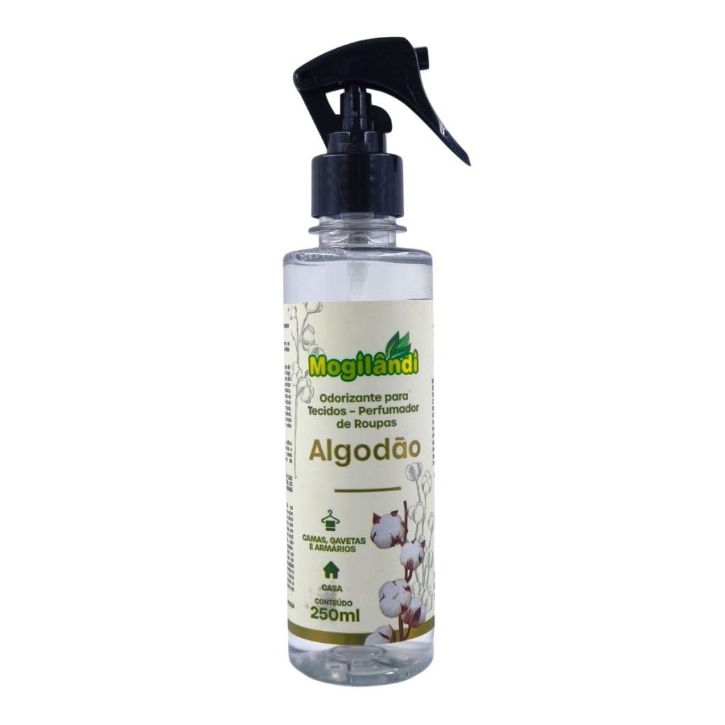 Odorizante Cheirinho Para Tecidos Algodão Mogilândi – 250ml em Oferta na Shopee