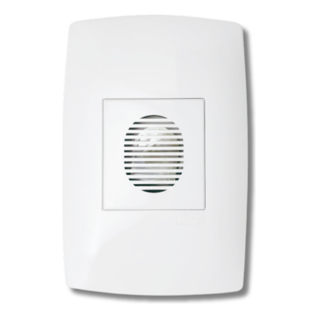Campainha Cigarra Bivolt 4x2 Conjunto Com Placa Branca Blux