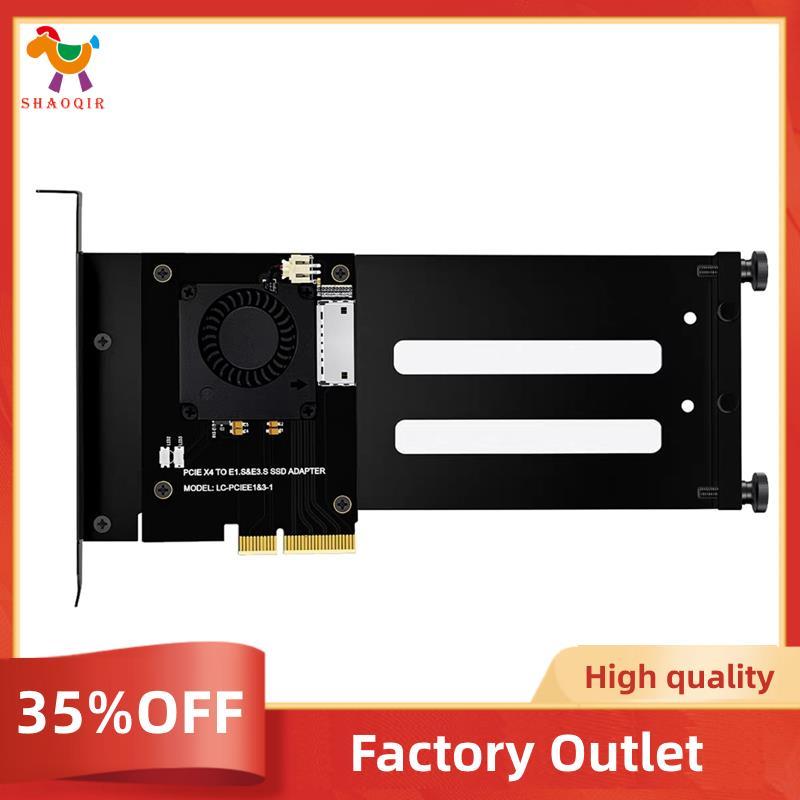 PCIe 5.0 Gen5 X4 Para EDSFF E1 . S/E3 Placa Adaptadora SSD , Adaptador De Discos Rígidos PCI-E 5.0 4X U 2 3 Com Suporte