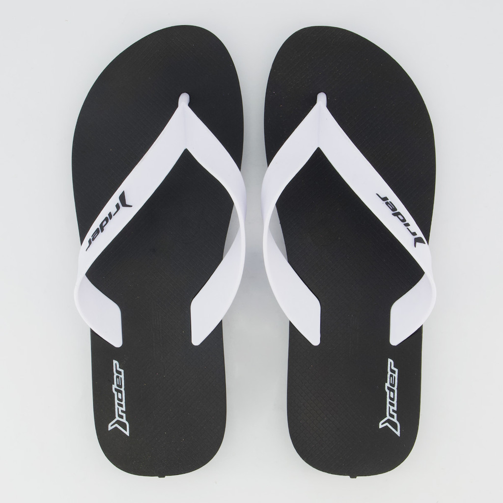 Chinelo Rider Feel Light Preto e Branco