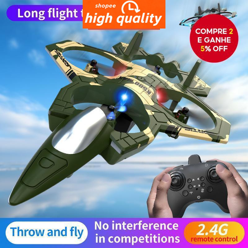 K500 MAX RC Drone Fighter Jet Aeronave De Controle Remoto Altura Fixa Hovering Stunt Roll Com Luzes LED 2.4G Quadcopter