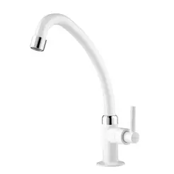 Torneira para Cozinha Víqua Mesa Bica Móvel Lagune ABS Branca