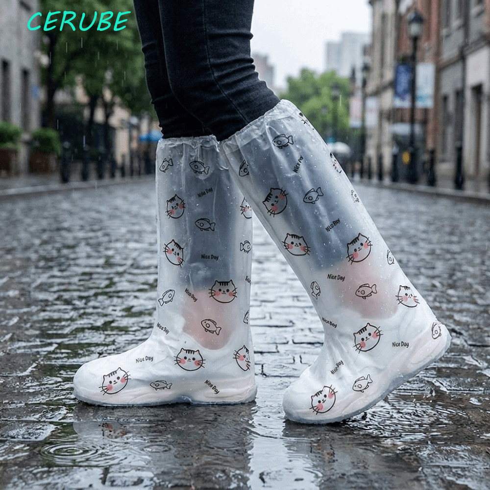 CERUBE 5 Pares De Capas Descartáveis Para Sapatos , Impermeáveis Com Sola Antiderrapante Espessada Protetoras PE