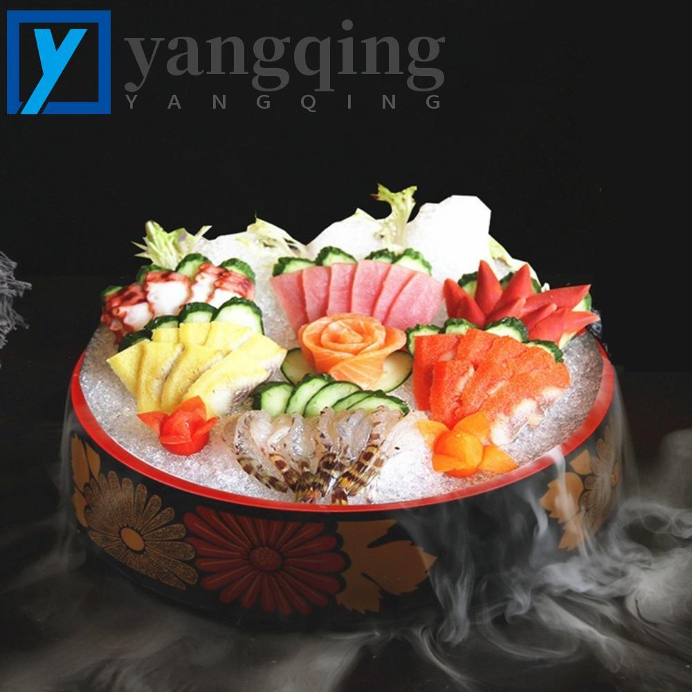 Recipiente De Alimentos YANGQING , Placa De Sushi De Plástico Resistente Ao Desgaste , Bandejas Redondas De Frutos Do Ma