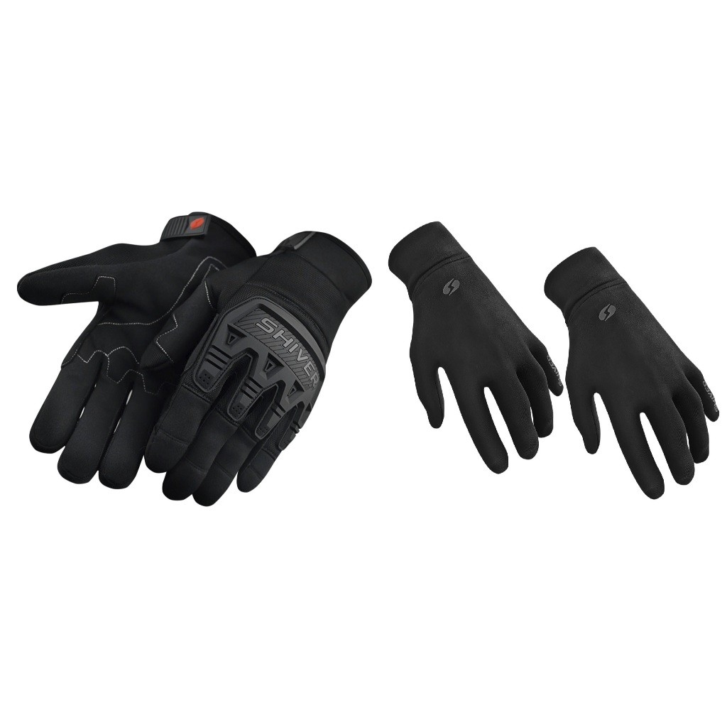 KIT LUVA MOTO MOTOQUEIRO MOTOCICLISTA PILOTO PROTEÇÃO TIPO X11 + LUVA SEGUNDA PELE BASE Touch screen thermic FRIO