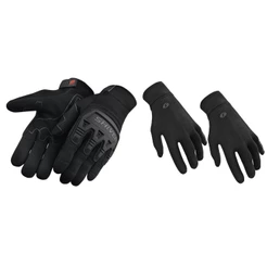 KIT LUVA MOTO MOTOQUEIRO MOTOCICLISTA PILOTO PROTEÇÃO TIPO X11 + LUVA SEGUNDA PELE BASE Touch screen thermic FRIO