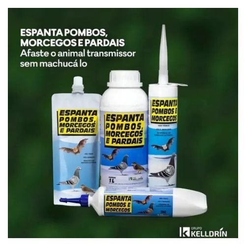 Espanta Pombos e Morcegos Gel Repelente Profissional Anti Pombos Anti Morcegos Proteção Residencial