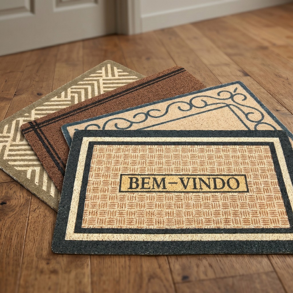 Kit Tapete Entrada Bem-Vindo Esponja 38x58cm Oferta Imperdível