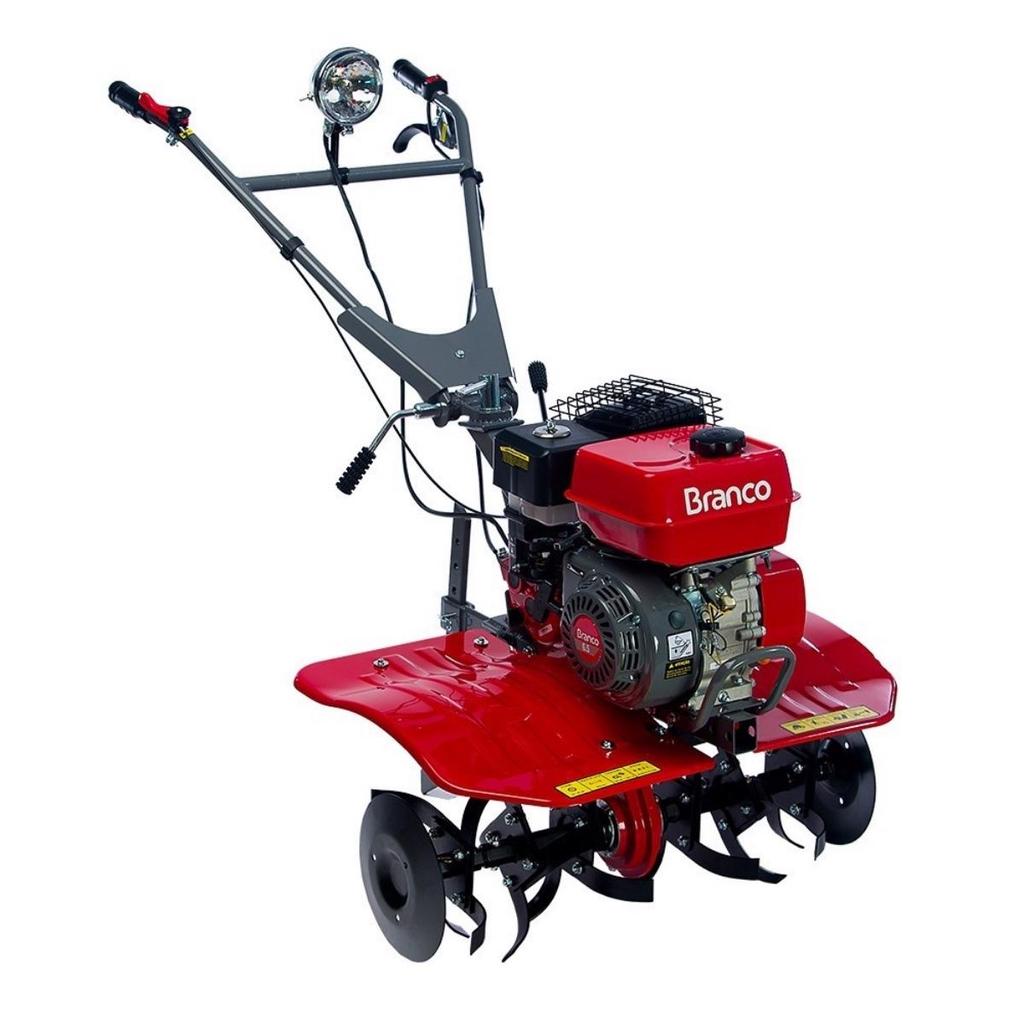 Motocultivador Branco BTTG 6.5 hp 4T- Tratorito à Gasolina - Branco