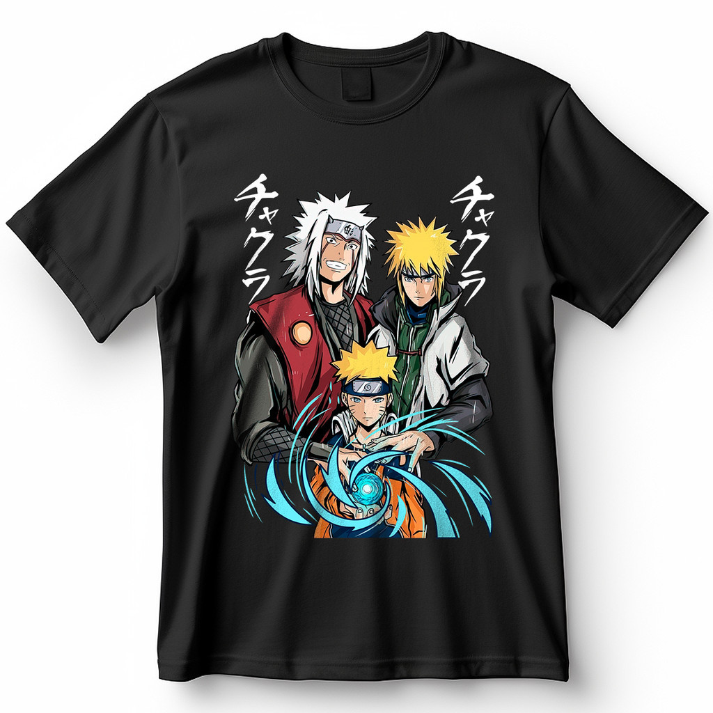 Camisa Jiraiya Minato Naruto Uzumaki Naruto Shippuden Blusa Camiseta de Animes 100% Algodão