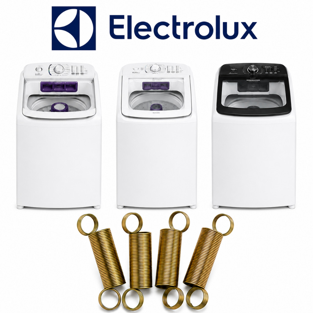 Kit 4 Molas Vara Suspensão Lavadoras Electrolux 06 Até 15 Kg LTR10 LTS12 LEC12 LT11F LTC15 LT10B