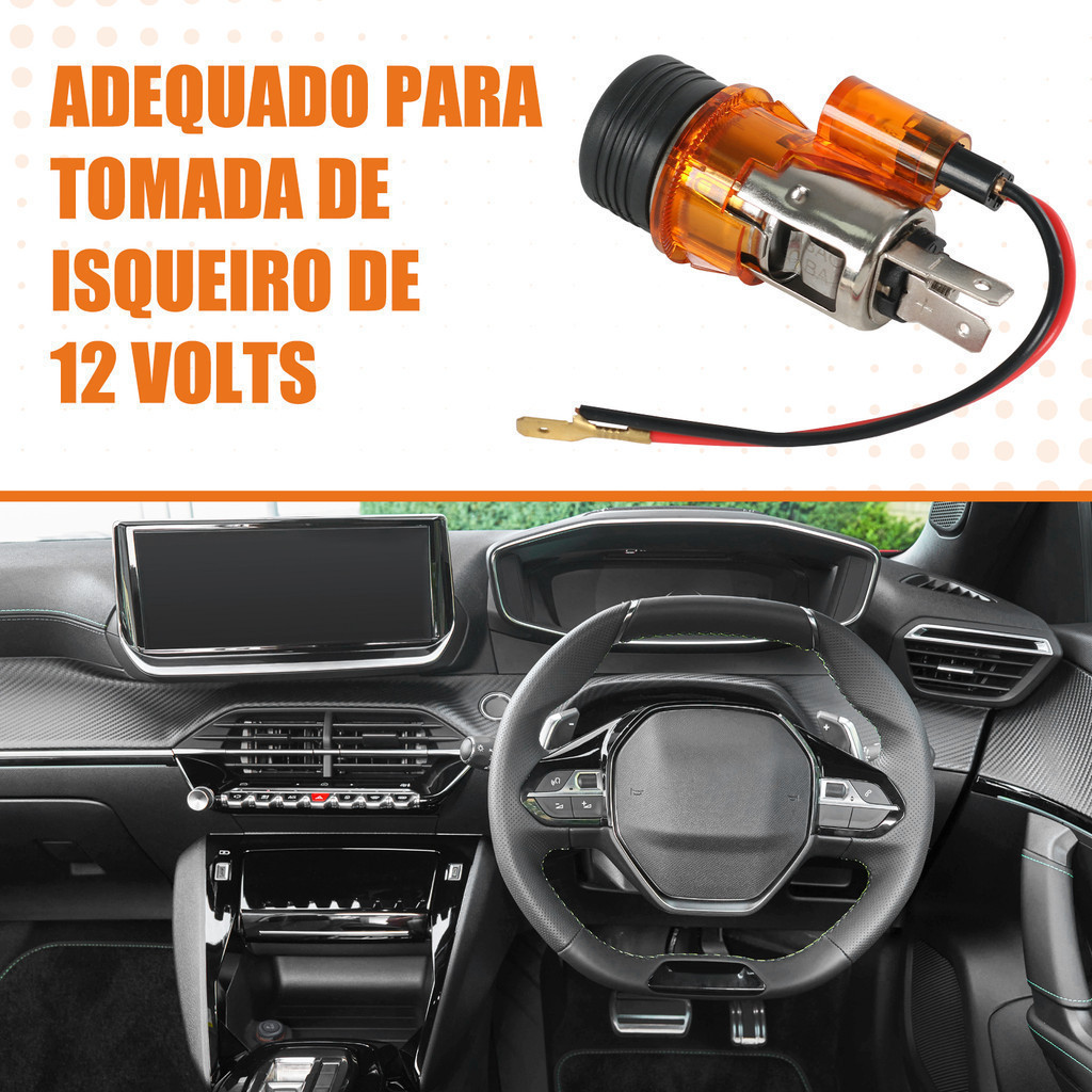 Carregador universal para carro, acendedor tomada de carro, adequado para todos os veículos · foto 2