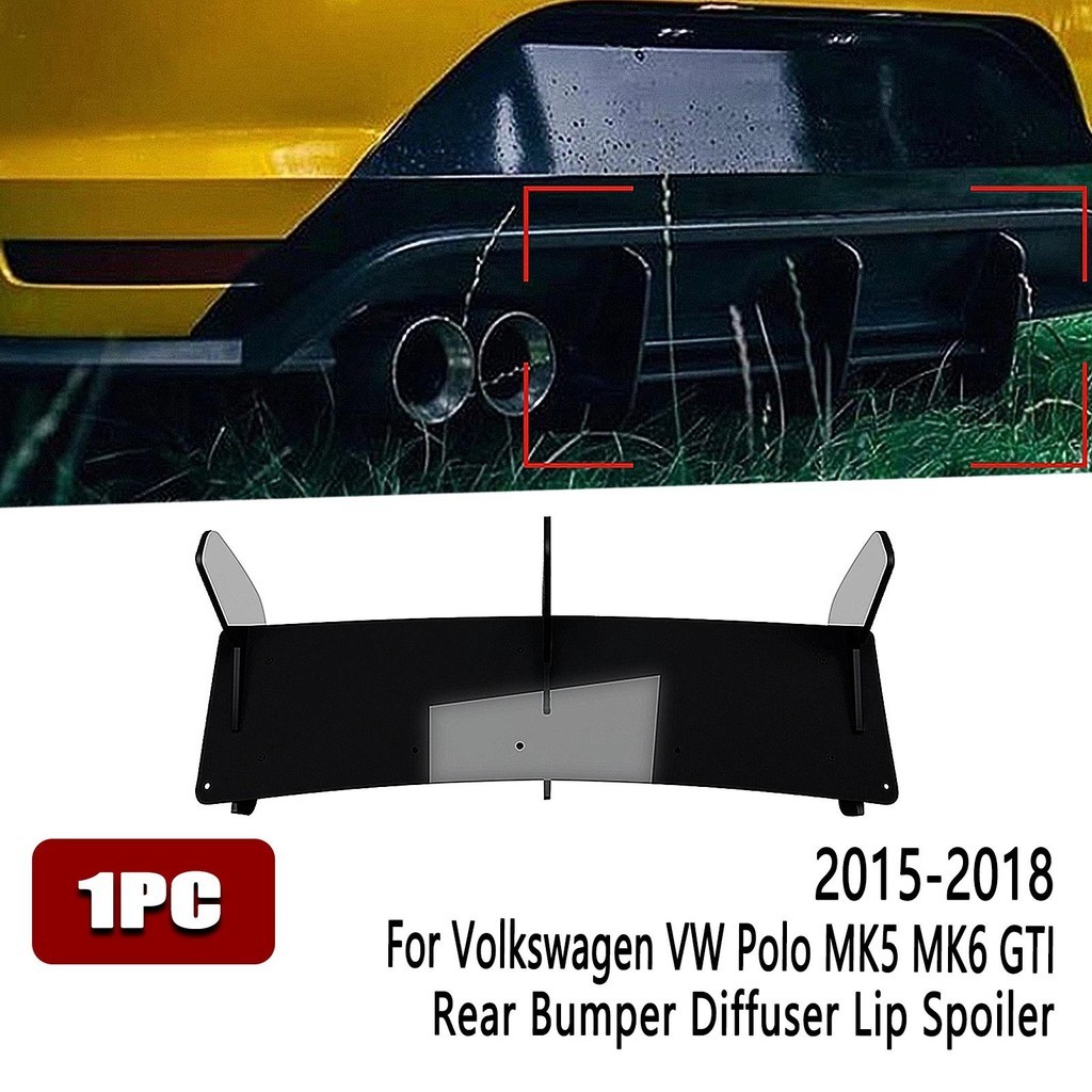 Para Volkswagen VW POLO MK5 MK6 GTI 2015-2018 Apenas Difusor De-Choque Traseiro Lábio Fin Carro Inferior Boot Guarda Spo