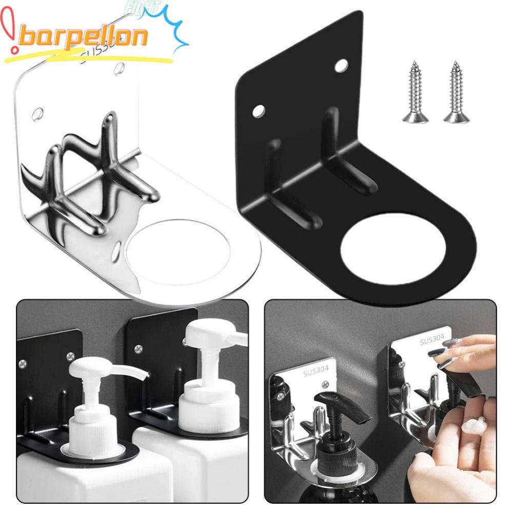 BARPELLON 2 Unidades De Suporte Para Garrafa De Bomba De Shampoo , De Gel De Banho De Cabide De Parede De Aço Inoxidável