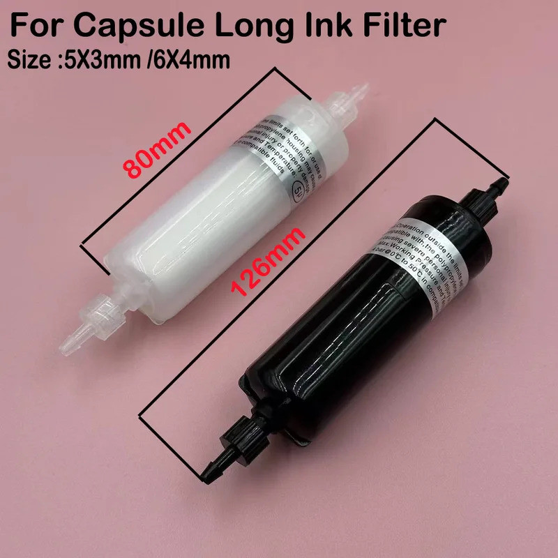10 Peças Filtro de Tinta Cilíndrico Longo para Impressora Eco Solvente 80mm para Cabeças de Impressão Epson DX5 XP600 TX
