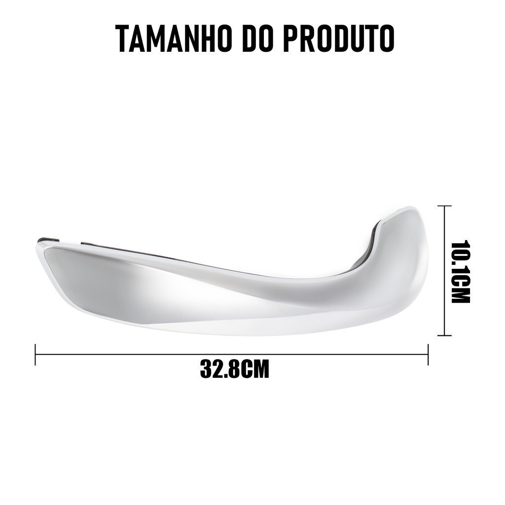 par Puxador Interno Prata Porta Renault Fluence 2009 Até 2016 · foto 2