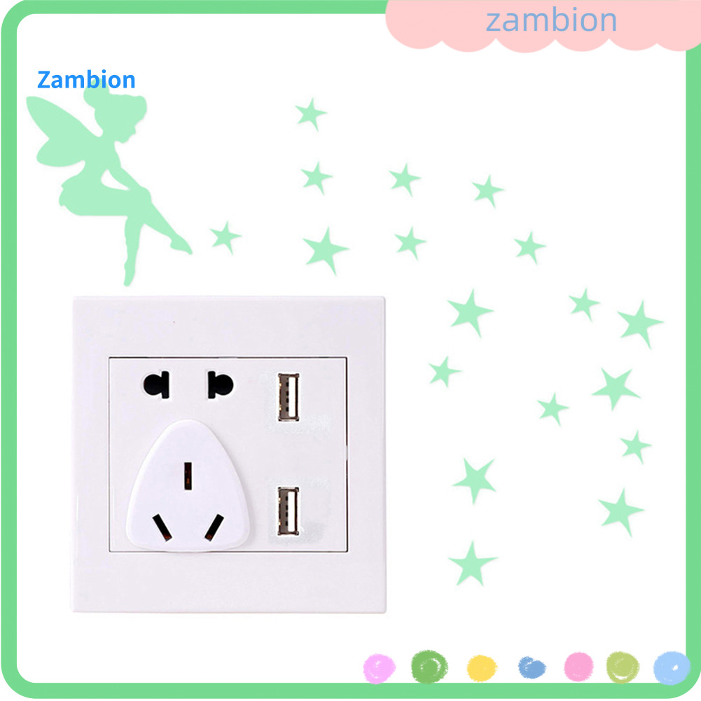 Adesivo De Parede Luminoso De Desenho Animado Menina Estrela Design Interruptor Decalque Quarto Decoração De Banheiro