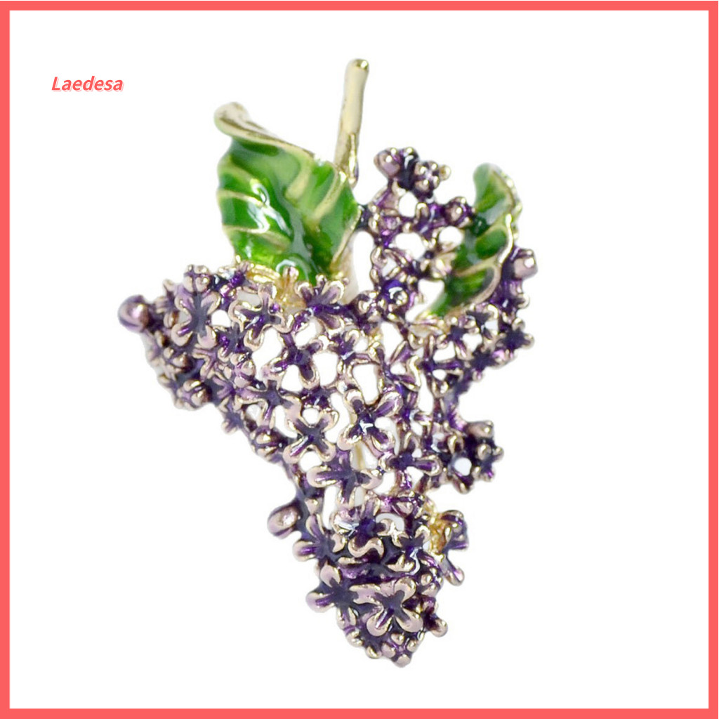 Lilac Brooch Sweater Pin Bouquet Enamel Purple Rhinestones Zinc Alloy Floral Lapel for Coat Dress Accessory Gift