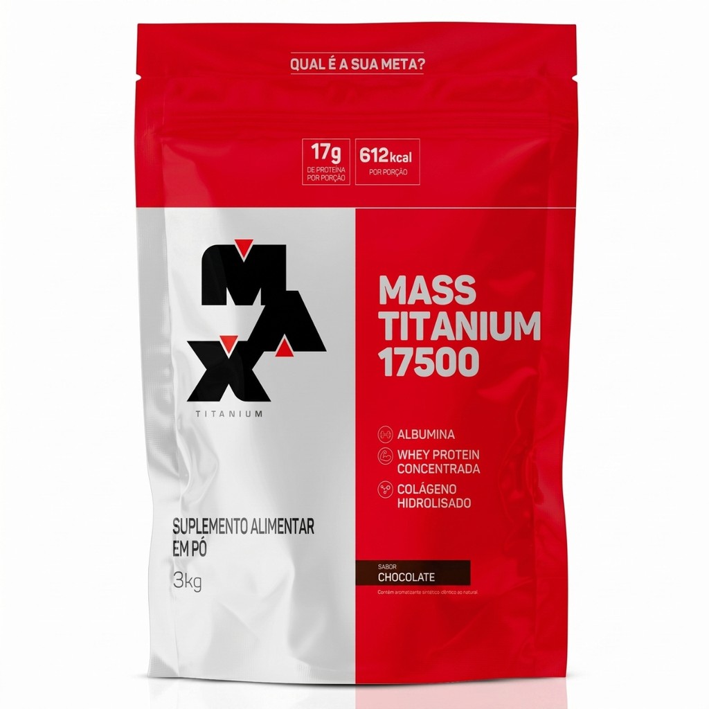 Mass Titanium 17500 3kg Max Titanium Hipercalórico Refil