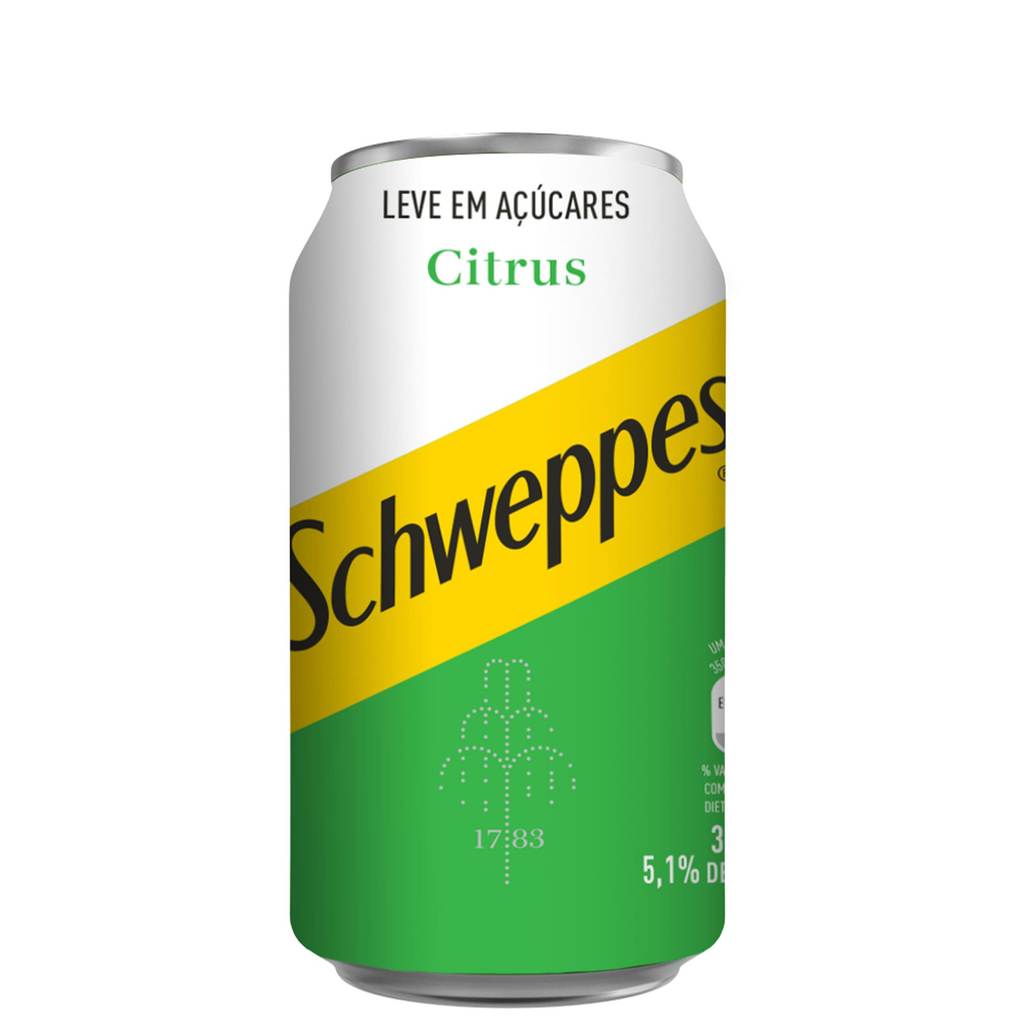 Schweppes Citrus Leve em Açúcares Lata 350ml