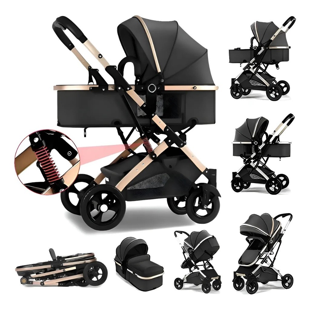 Carrinho De Bebê BerçO  Passeio Até 15kg Bebe Europeu 3 Em 1 Com Travel System de bebê Completo EM Reversível