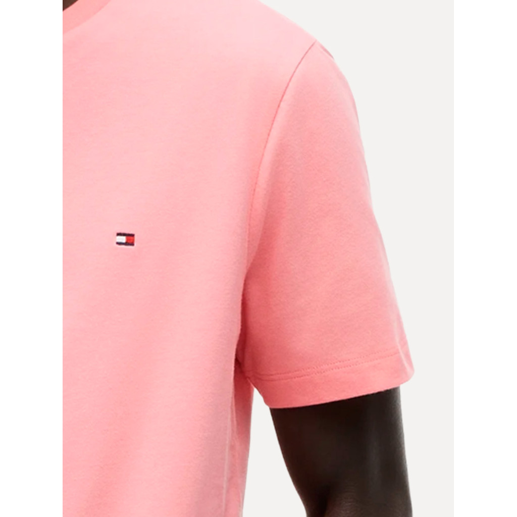 Camiseta Tommy Hilfiger Masculina Essential Cotton Original Rosa — imagem 2 de 2