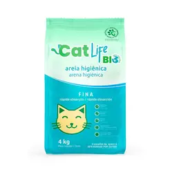 Areia Higiênica Catlife Bio Fina Rápida Absorção Gatos 4Kg