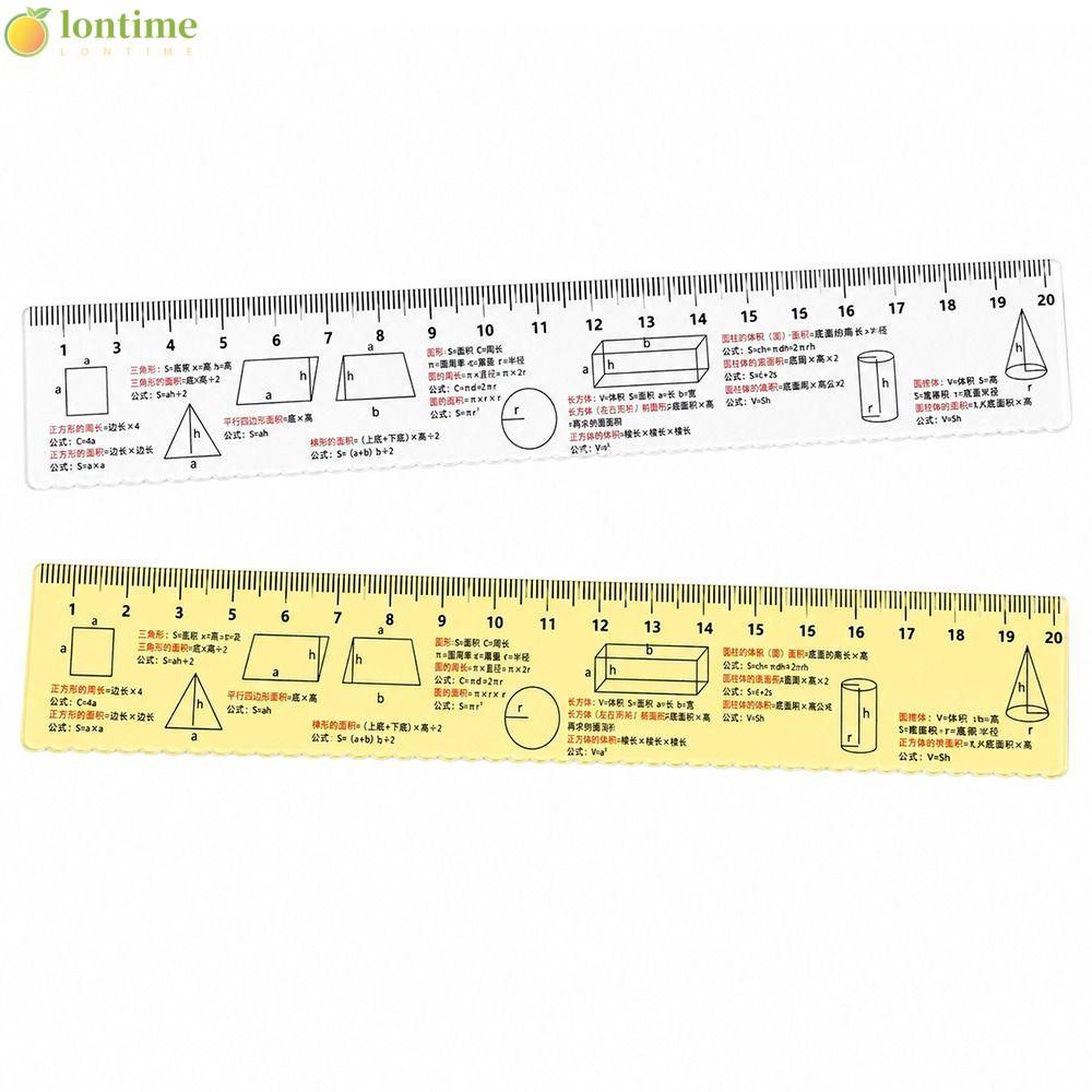 Régua De Fórmula Matemática LONTIME , Desenho Geométrico Impressa Leve , Fácil De Ler