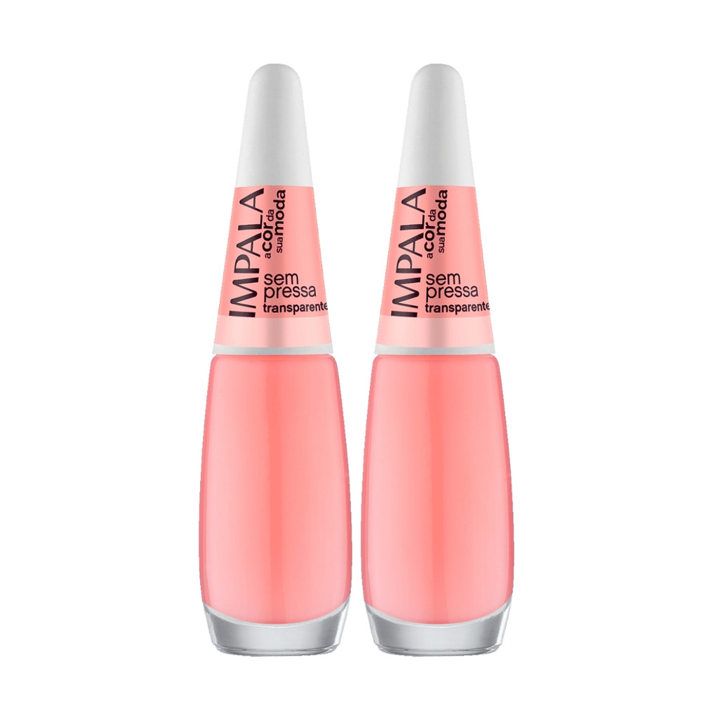 Kit 2 Esmalte Impala A Cor Da Moda Sem Pressa Transparente em Oferta na Shopee