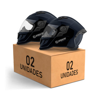 Kit 2 Capacete Pro Tork Stealth Solid Viseira Cristal Moto em Oferta na Shopee