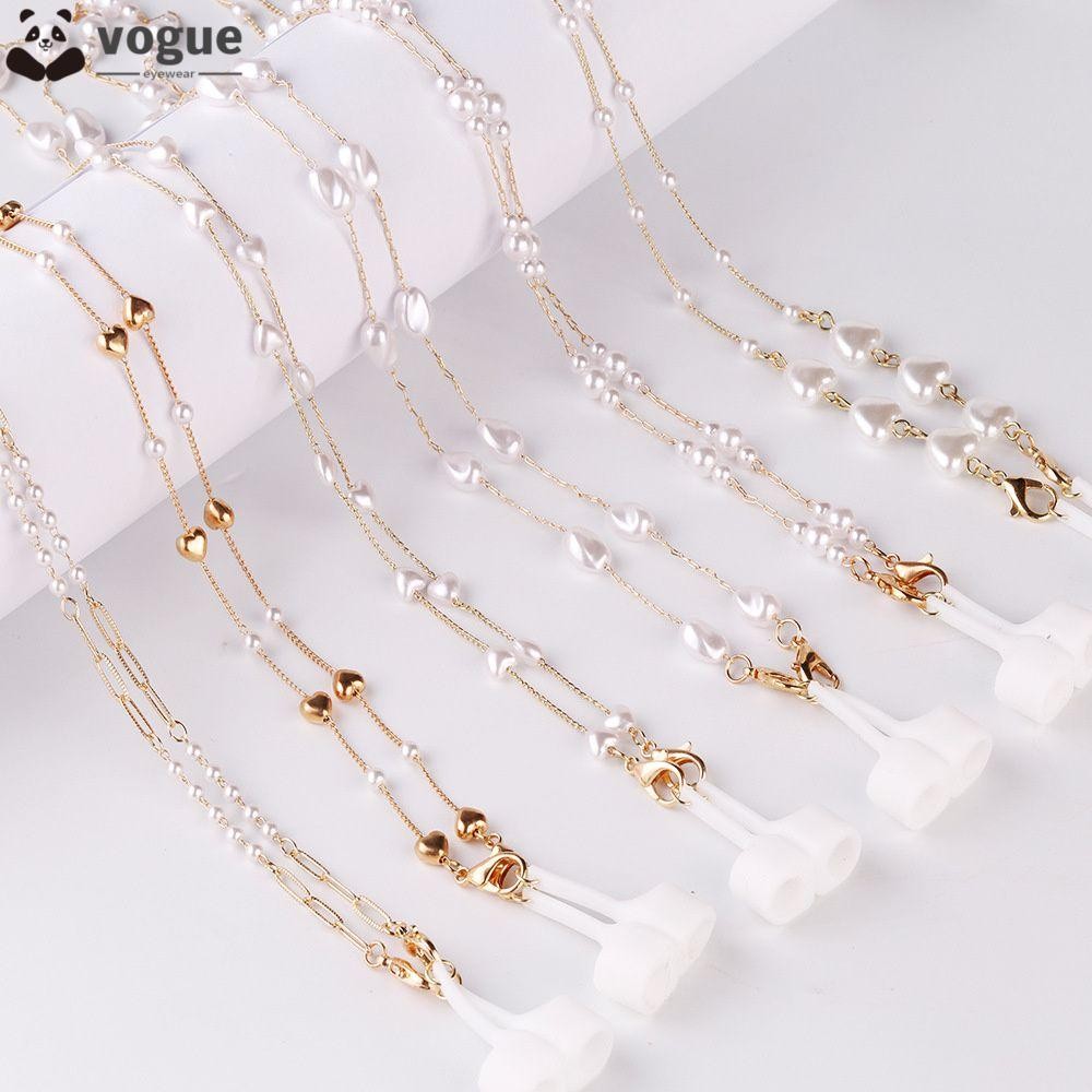 VOGUEEE Extensor Corrente Estrela Halter Óculos Dourada Cordão Anti Queda