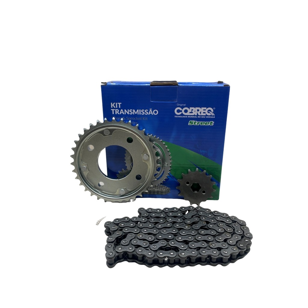 KIT RELAÇÃO TRANSMISSÃO COBREQ ( 0001-KR ) HONDA BIZ 100 1998 A 2006 SEM RETENTOR AÇO 1045 em Oferta na Shopee