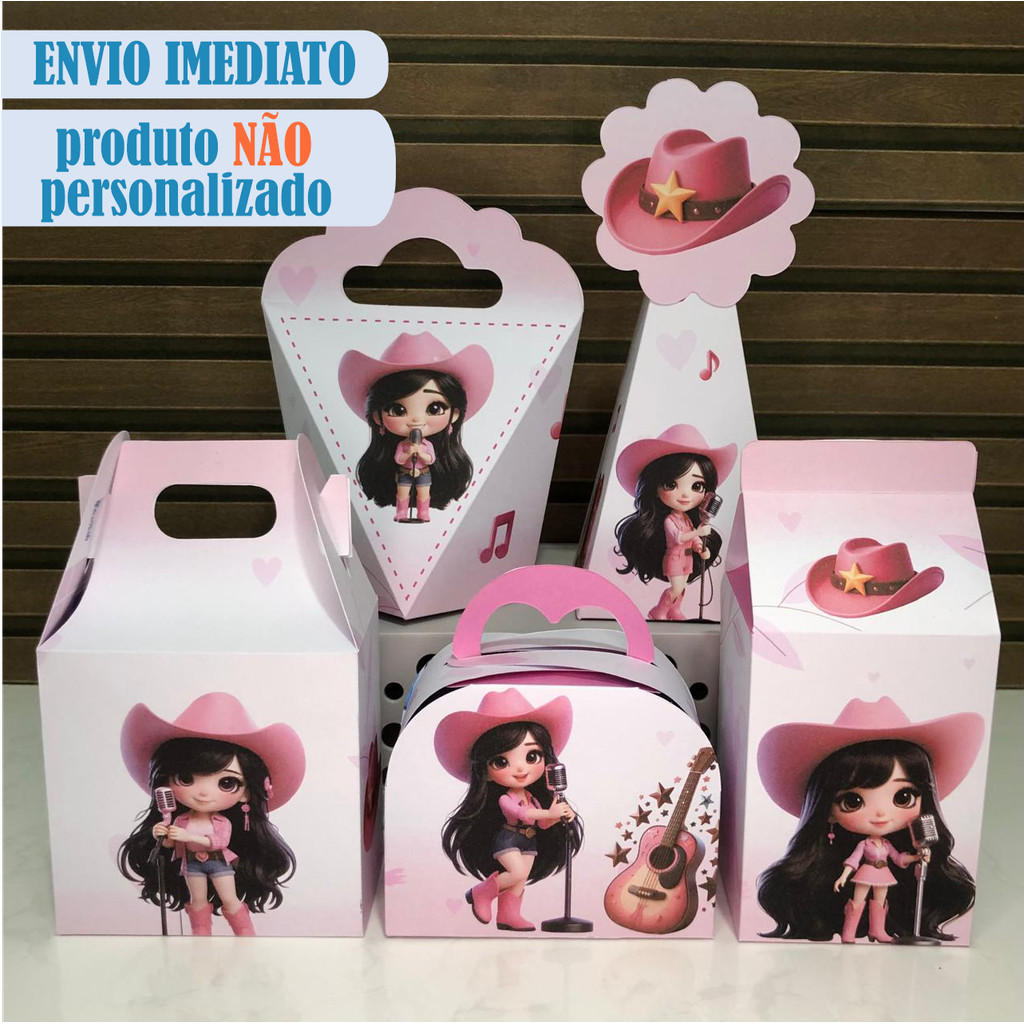 Caixinhas BOIADEIRA / ANA CASTELA CUTE - Caixinhas para decoração de aniversário - Pegue e Monte em Oferta na Shopee