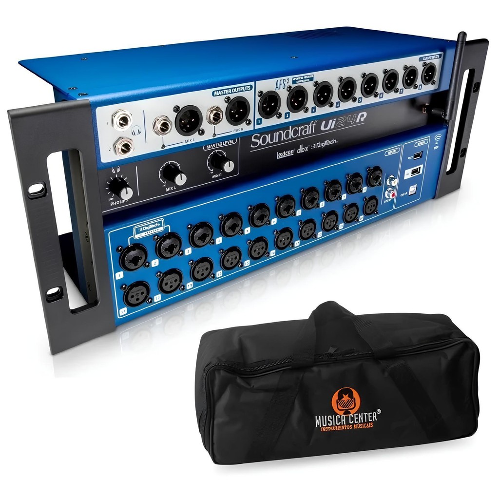 Mesa De Som Digital Soundcraft Ui24r Com Bag Exclusiva Ui24 em Oferta na Shopee