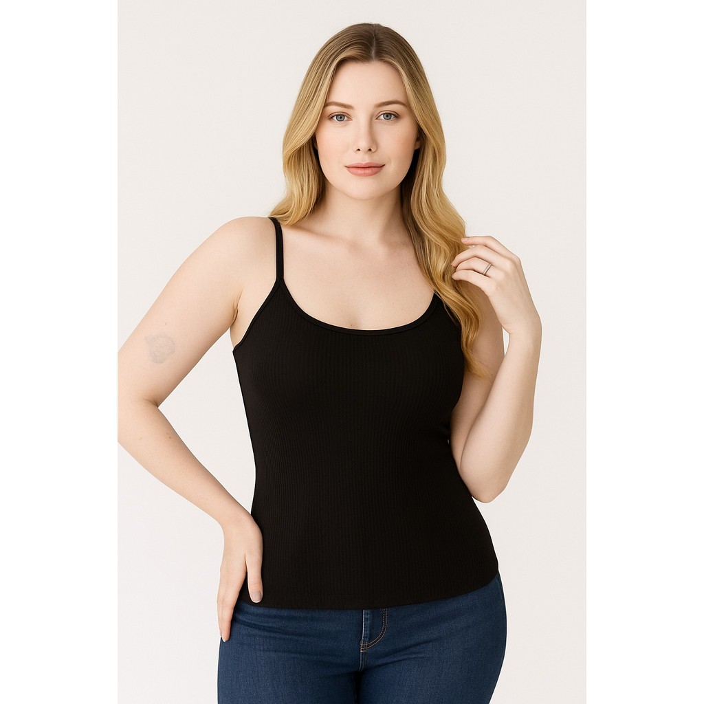 blusa blusinha moda feminina canelada elastano alça regata blog top