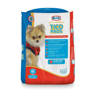 Tapete Higiênico para Cães Tico Pads Blue Multilaser Com 50 Unidades 60x55cm em Oferta na Shopee