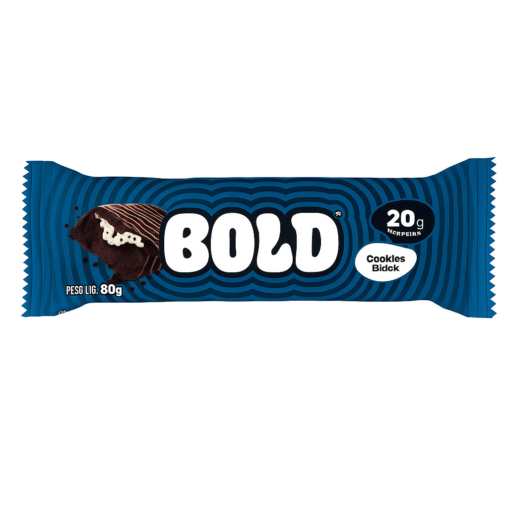 Barra de Proteína BOLD Unidade 60g - Cookies Black