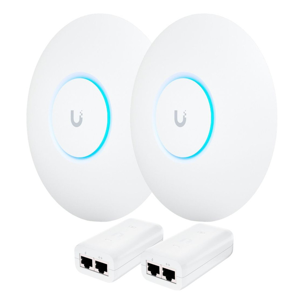 Access Point Ubiquiti Unifi U6+ Plus + Fonte Poe Kit C\ 2unid.