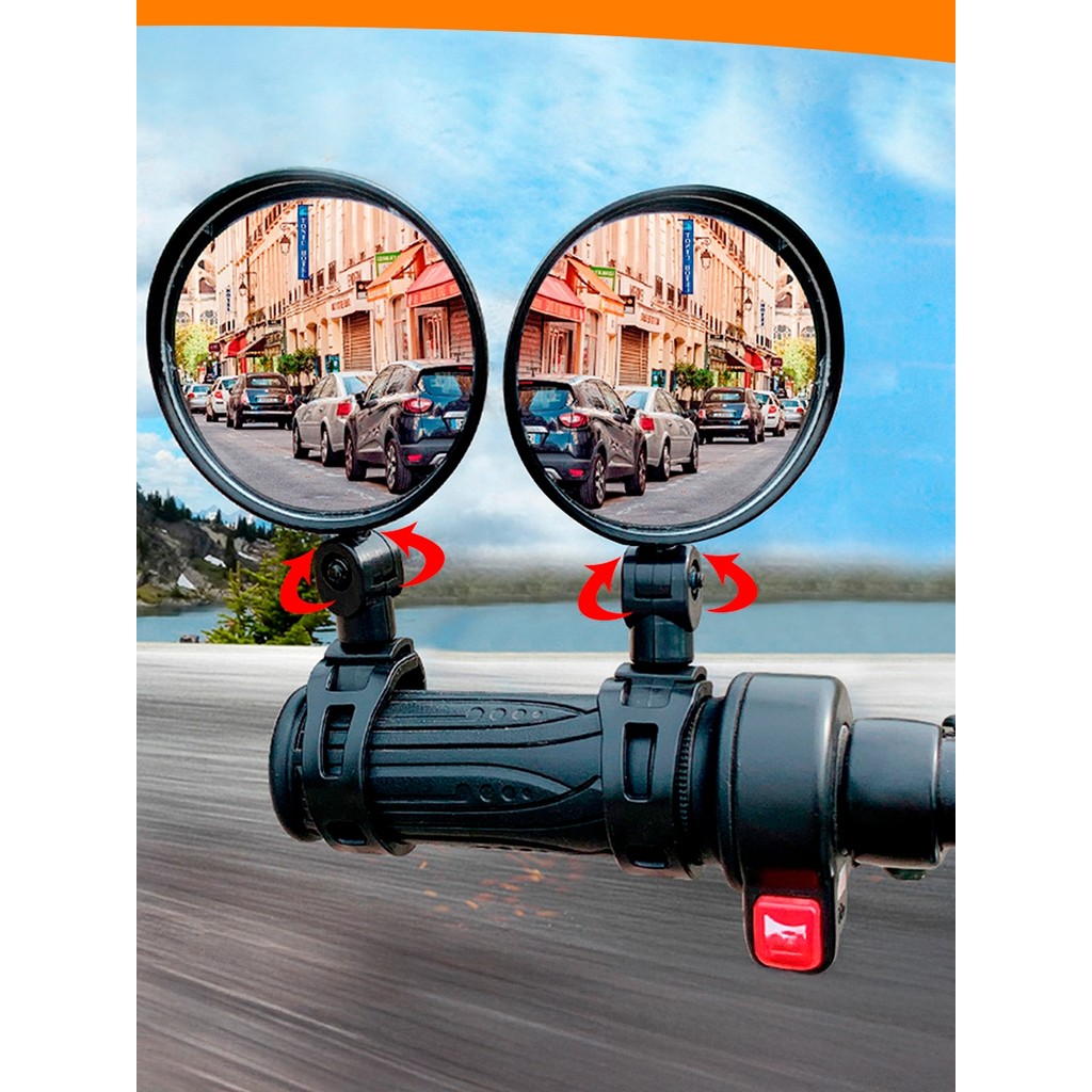 Espelho Retrovisor Bike 360° Kit Com 2 Unidades Flexível e Resistente  Nano Shop