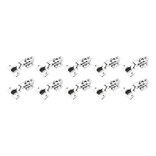 10x Dobradiça Inox Curva
