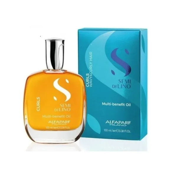 Multi-benefit Oil Semi Di Lino Curls 100ml - Alfaparf em Oferta na Shopee