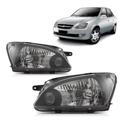Par Farol Corsa Classic 2011 2012 2013 2014 2015 2016 Máscara Negra