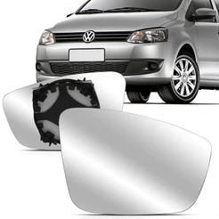 Lente Espelho Retrovisor Com Placa Fox 2010 2011 2012 2013 2014 2015 2016 2017 2018 2019