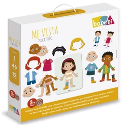 JOGO ME VISTA TROCA TUDO MADEIRA BABEBI BRINQUEDO EDUCATIVO ROUPA TABULEIRO INFANTIL MENINO MENINA